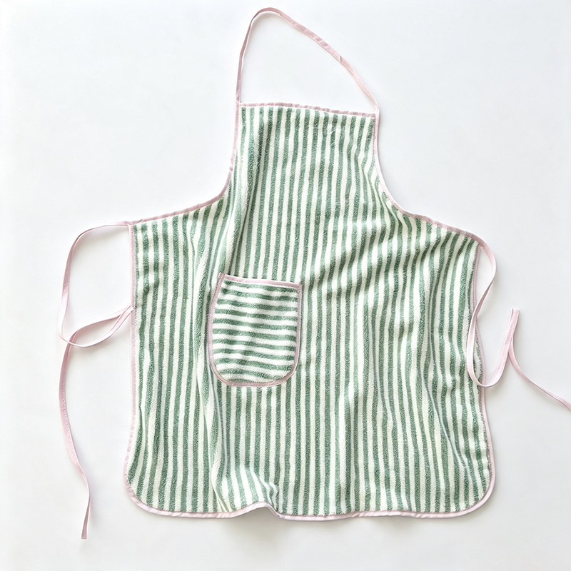 CouldNook Striped Bib Apron - Contrast Pocket Kitchen Essential