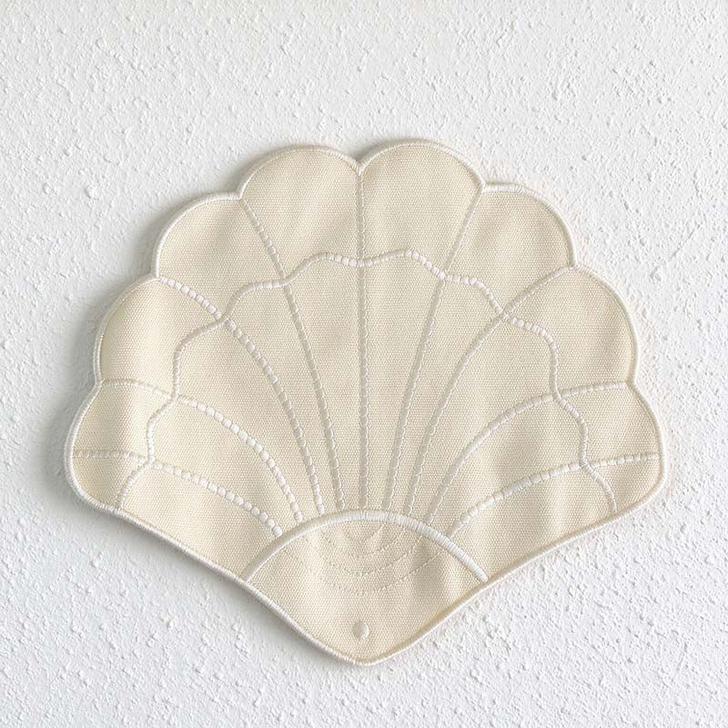 CouldNook Shell Embroidered Table Mat - Coastal Shapes