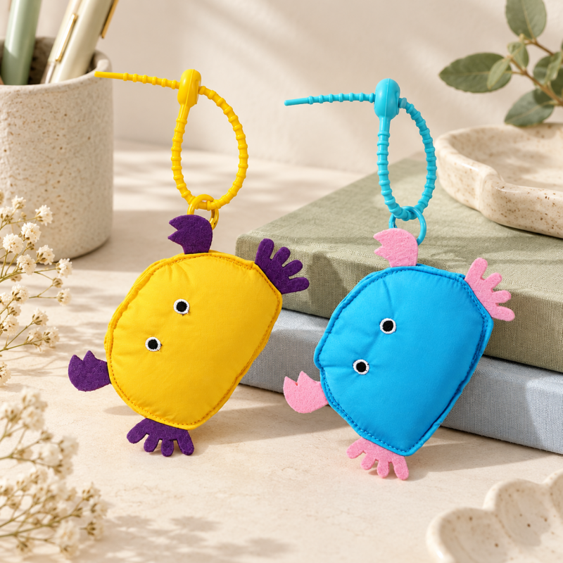 CouldNook Crab Coin Pouch - Snap Closure and Adjustable Hanging Loop
