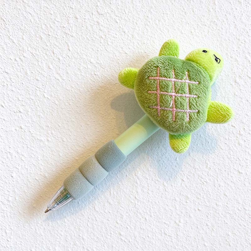CouldNook Plush Animal Pen - Soft Character Top And Striped Grip