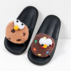 CouldNook Cartoon Eye EVA Slides - Cookie Face Strap