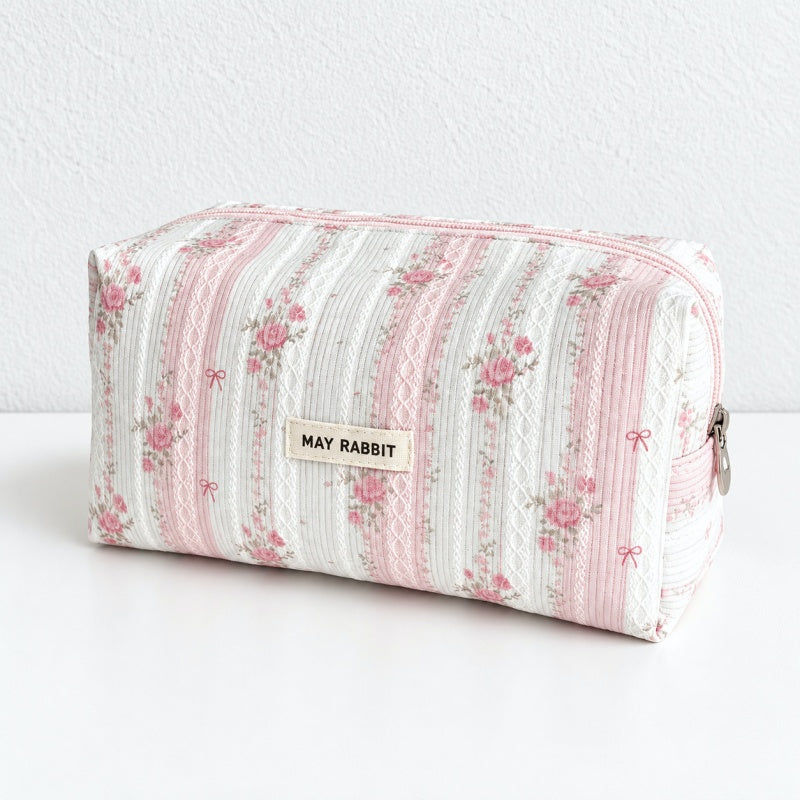 CouldNook Striped Makeup Pouch - Ring Zipper Pull