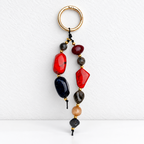 CouldNook Beaded Bag Charm - Mixed Shapes and Twin Hanging Strands