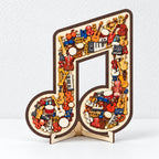 CouldNook Musical Note Wood Jigsaw Puzzle - Instrument Illustration Design