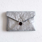 CouldNook Envelope Document Pouch - Crinkled Surface And Button Loop Closure