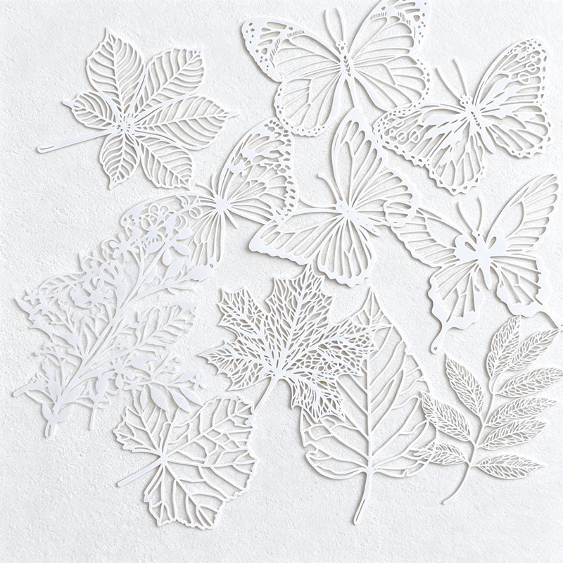 CouldNook Lace Paper Decoration Set - Openwork Borders and Delicate Cutout Motifs