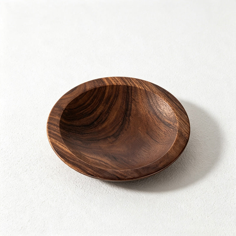 CouldNook Walnut Wood Platter - Wide Rounded Serving Tray
