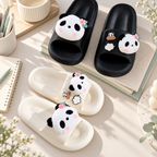 CouldNook Panda Slide Slippers - Black and White Options
