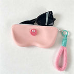 CouldNook Silicone Eyeglass Case - Zip Opening and Textured Wrist Loop