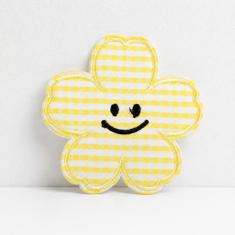 CouldNook Gingham Character Patch - Fruit Animal and Shape Designs