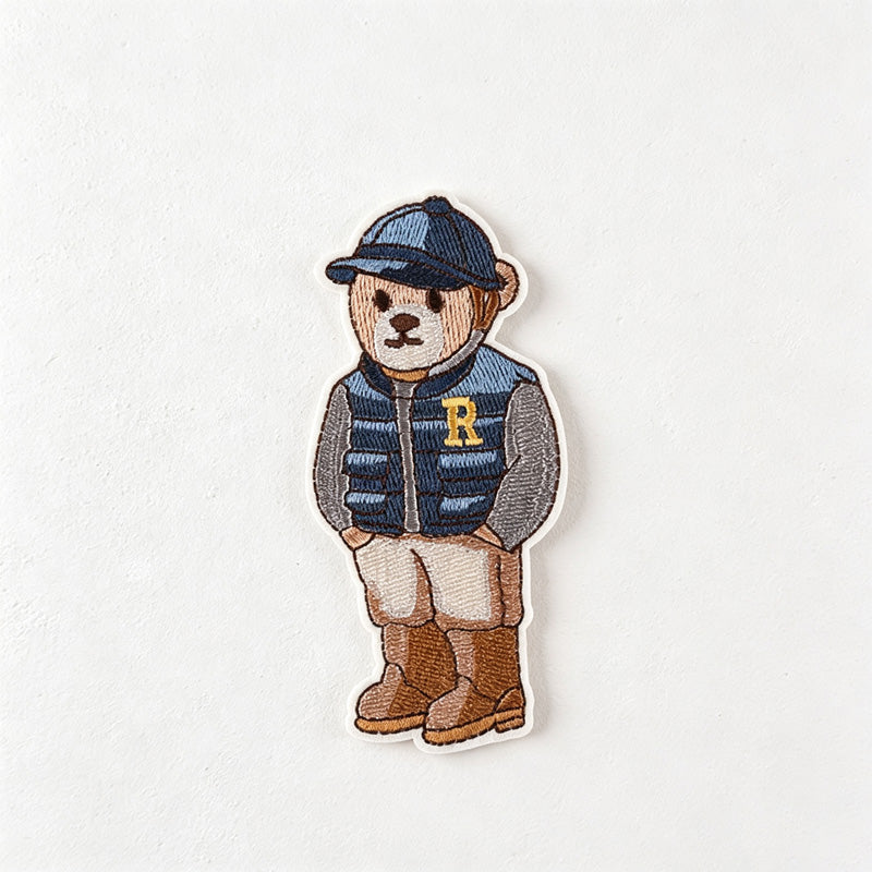 CouldNook Bear Embroidered Patch - Towel Stitch Character Designs
