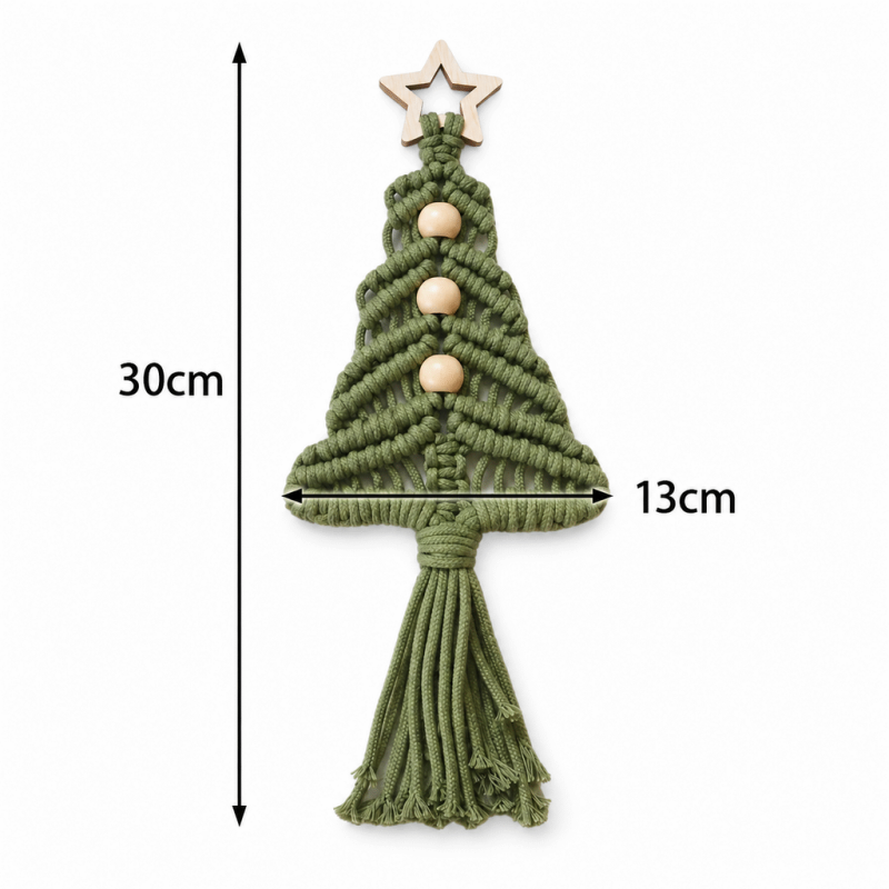CouldNook Macrame Christmas Tree Ornament - Knotted Cord