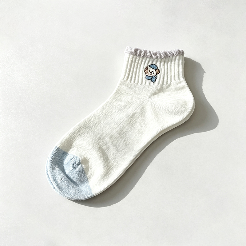 CouldNook Mixed Pattern Crew Socks - Everyday Character Accent