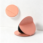 CouldNook Folding Stand Mirror - Round Faux Leather Cover