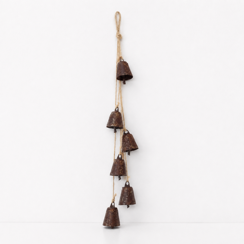 CouldNook Rustic Bell Hanging Strand - Assorted Metal Shapes and Counts