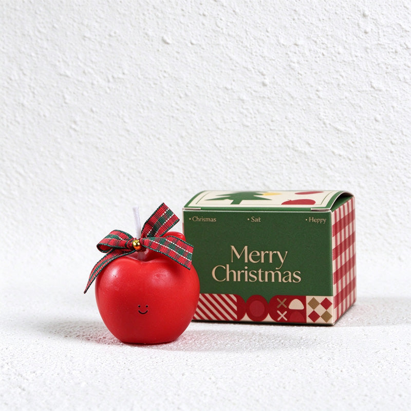 Christmas Scented Candle with Smiling Shape and Gift Box