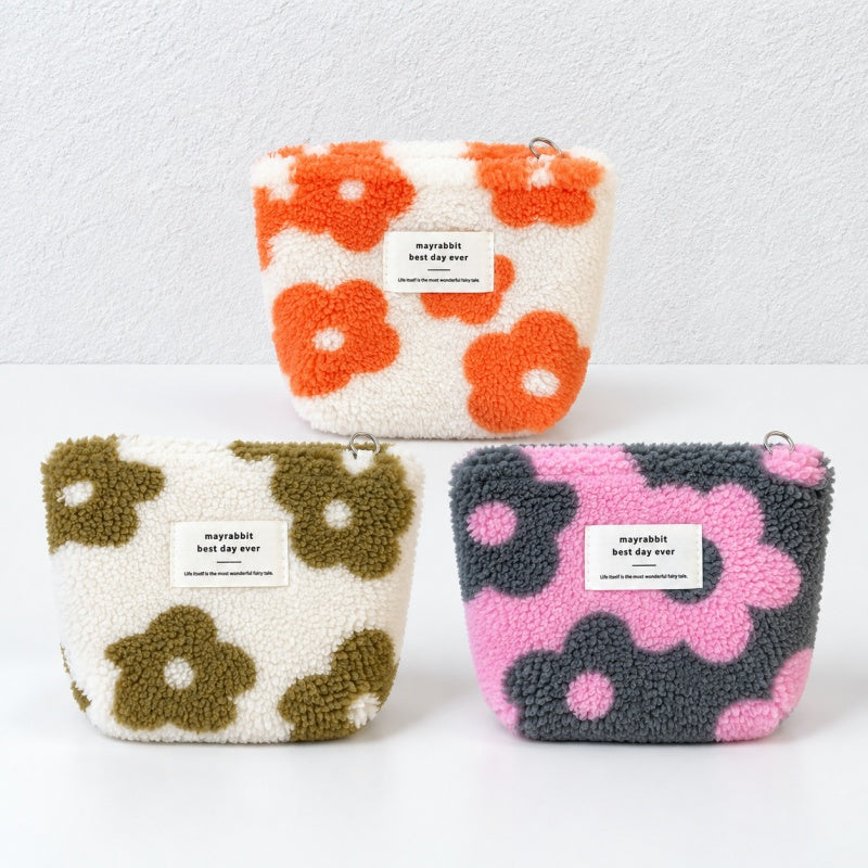 CouldNook Patterned Cosmetic Pouch - Floral and Checked Zip Designs