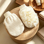 CouldNook Double Sided Bath Scrubber - Textured Flower Pouf