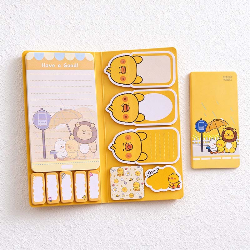 CouldNook Sticky Note Book - Coordinated Memo Pads And Page Flags