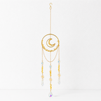 CouldNook Gemstone Moon Suncatcher Ornament - Circular Hanging Frame