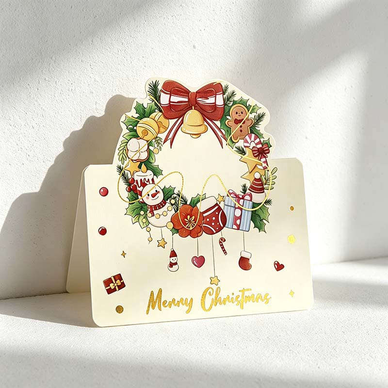CouldNook Christmas Greeting Card - Shaped Holiday Scenes And Foil Accents