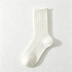 CouldNook Sheer Patterned Crew Socks-Light Sheer Finish