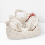 CouldNook Quilted Floral Travel Bag - Top Zipper and Double Handles