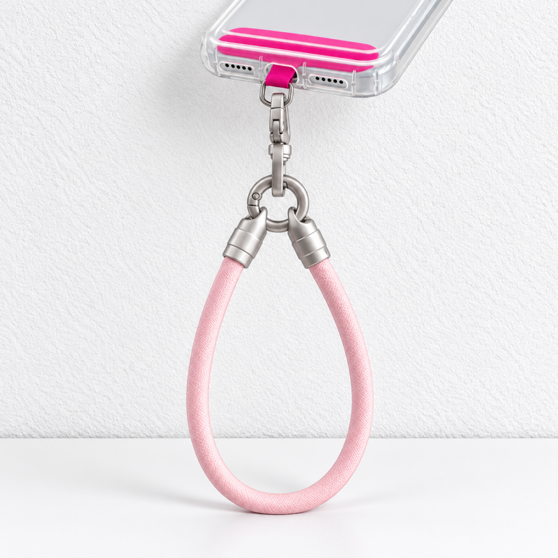 CouldNook Wrist Strap - Rounded PU Loop and Metal Clip Attachment