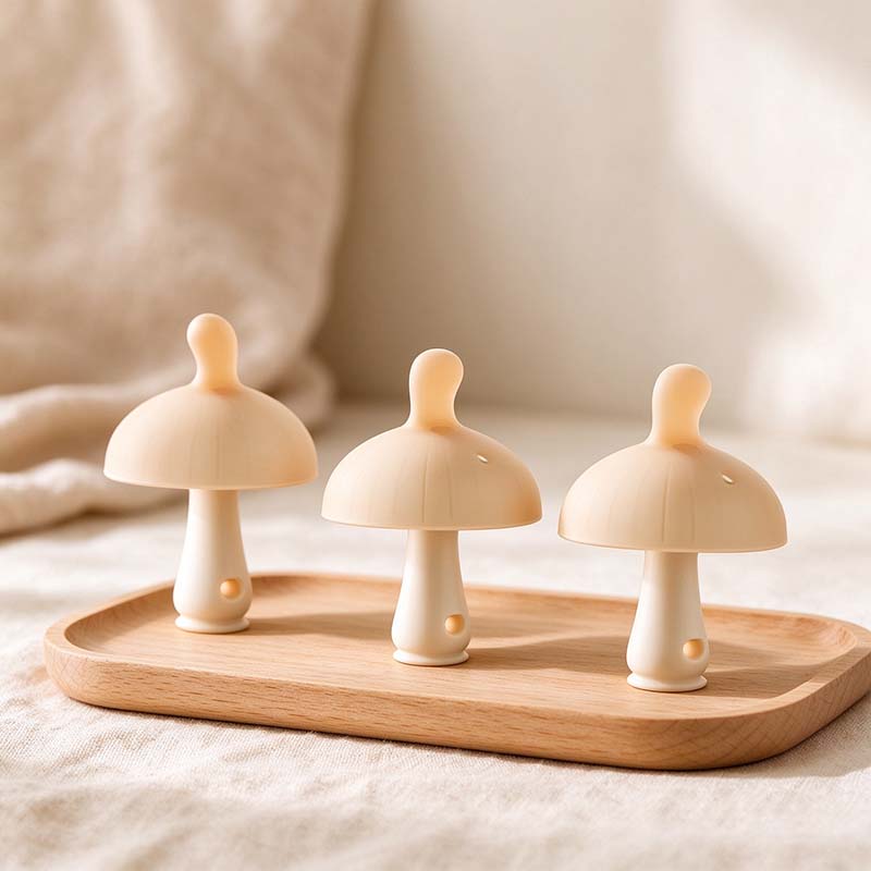 CouldNook Mushroom Teether - Rounded Tip and Flared Stem
