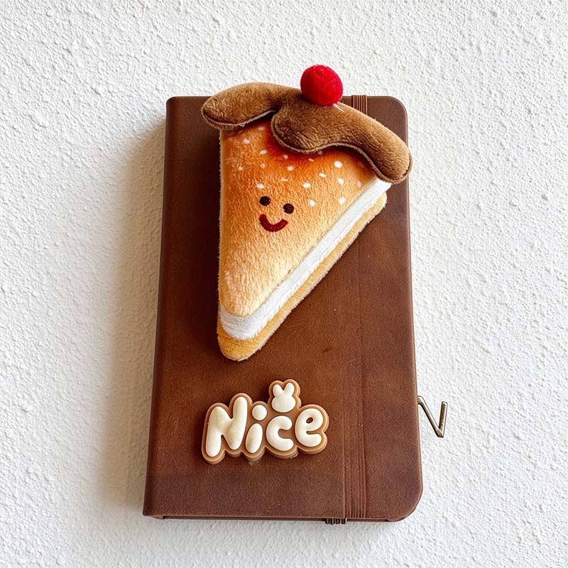 CouldNook Food Character Notebook - Plush Topper And Raised Word Patch