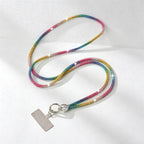 CouldNook Rhinestones Set Crossbody Phone Strap with Heart-Shaped Links