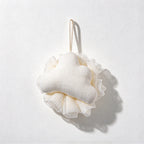 CouldNook Star And Cloud Bath Pouf - Gathered Mesh And Hanging Cord