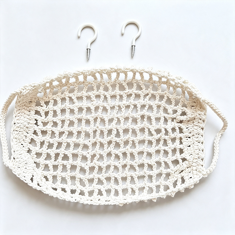 CouldNook Macrame Fruit Hammock Organizer Bag - Gentle Storage Detail