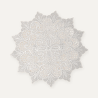 CouldNook Round Embroidered Lace Placemat - Floral Design Size Range