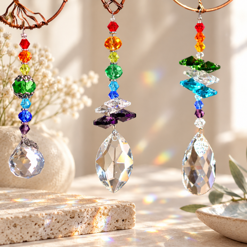 Tree of Life Hanging Glass Suncatcher