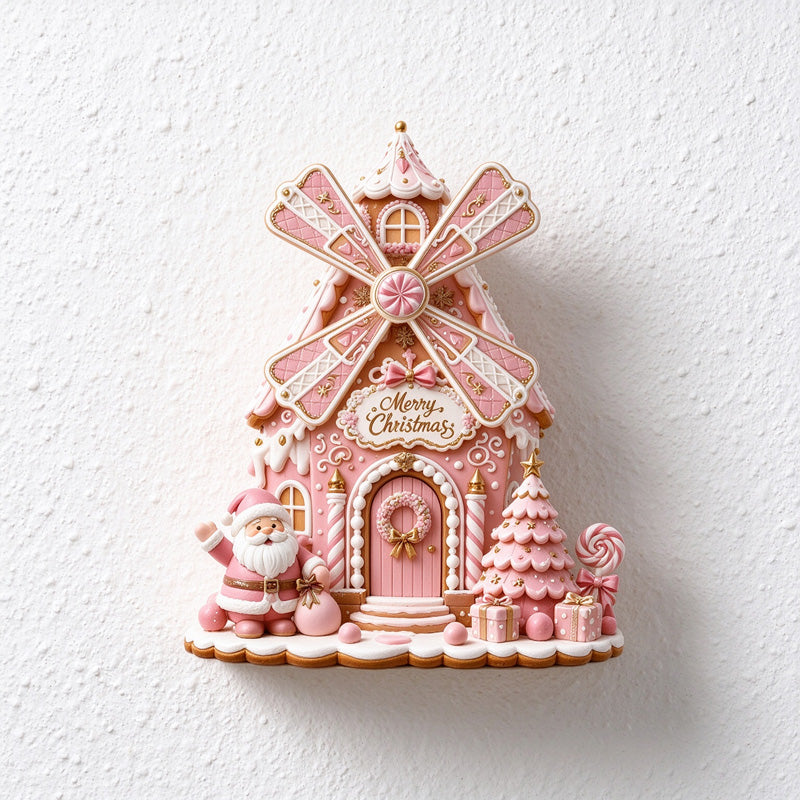 Christmas Windmill and Ferris Wheel Refrigerator Magnets