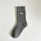 CouldNook Dachshund Crew Socks - Warm Embroidered Dotted Pattern