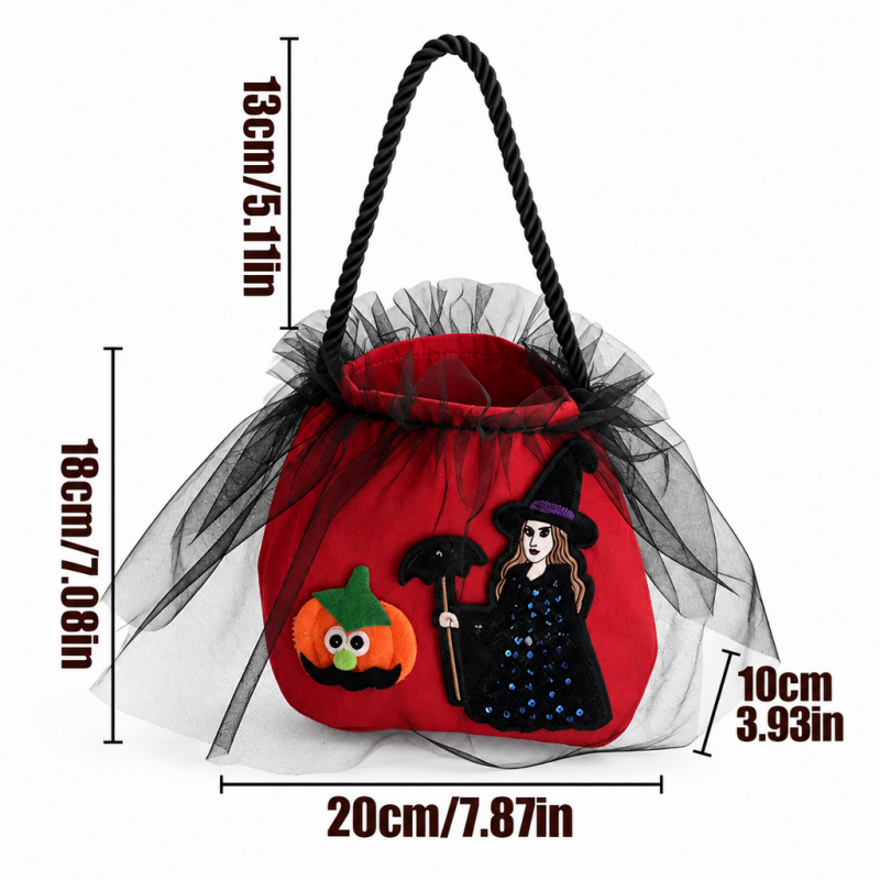 CouldNook Halloween Candy Tote Bag - Witch Pumpkin