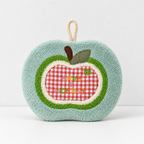 CouldNook Apple Motif Hand Towel - Gingham Detail and Greeting