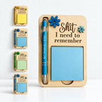 CouldNook Wood Notepad Holder - Message Detail and Pen Recess