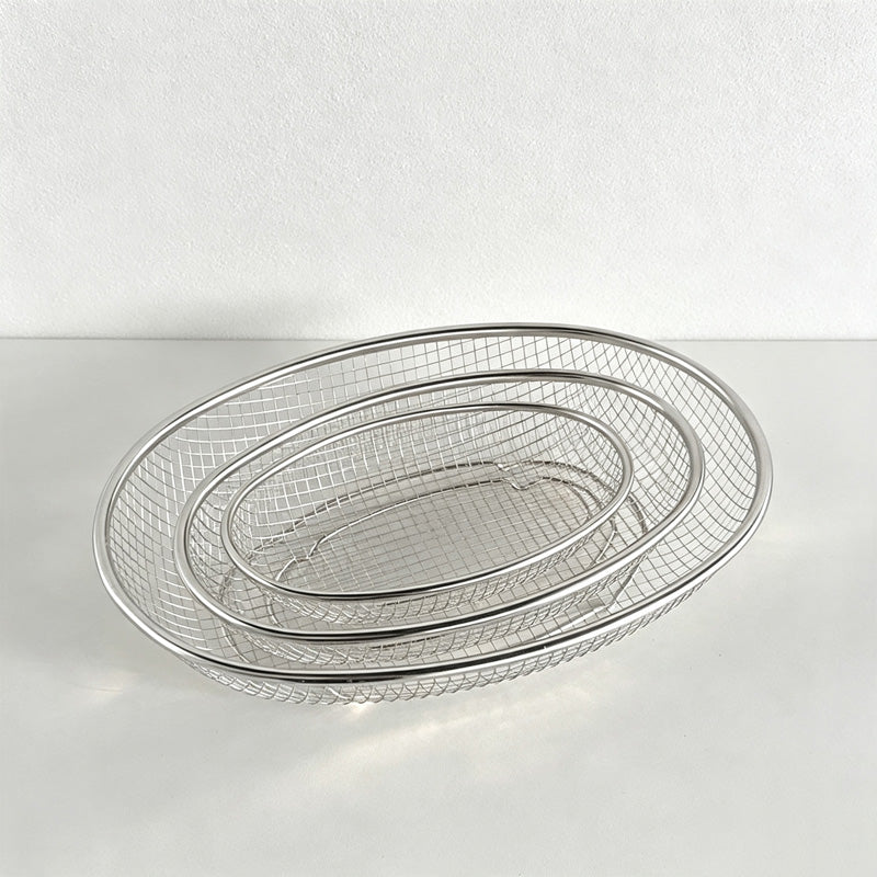 CloudNook Wire Mesh Basket‑Stainless Steel Storage
