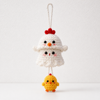 CouldNook Hat-Wearing Yarn Ghost Ornament - Dangling Themed Accent