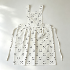 CouldNook Smiley Print Apron - Cheerful Long Kitchen Layer