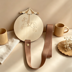 CouldNook Wooden Hair Clip Organizer - Hanging Storage Strap
