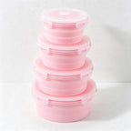 CouldNook Collapsible Silicone Food Container - Stackable Round Design