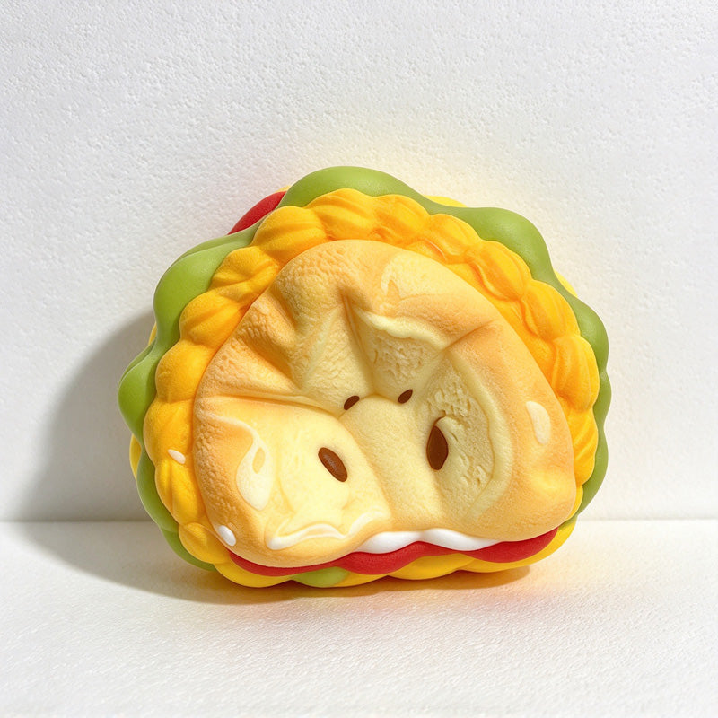 CouldNook Sandwich Squeeze Toy - Smiling Layered Toast
