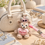 CouldNook Plush Bear Charm - Heart Detail and Pink Hanging Loop