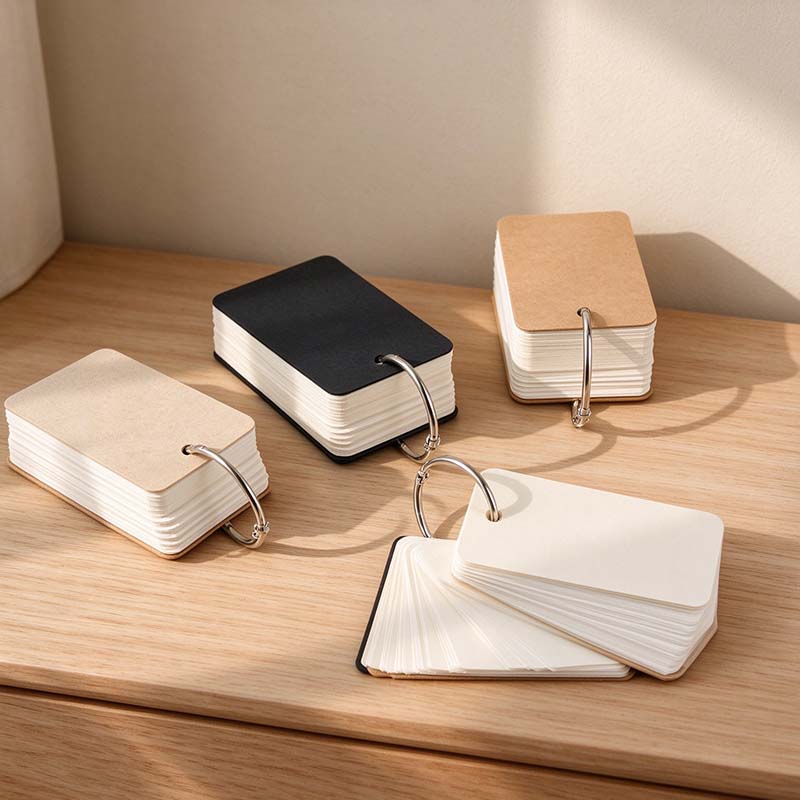 CouldNook Ring Bound Flashcards - Blank White Cards And Rounded Corners