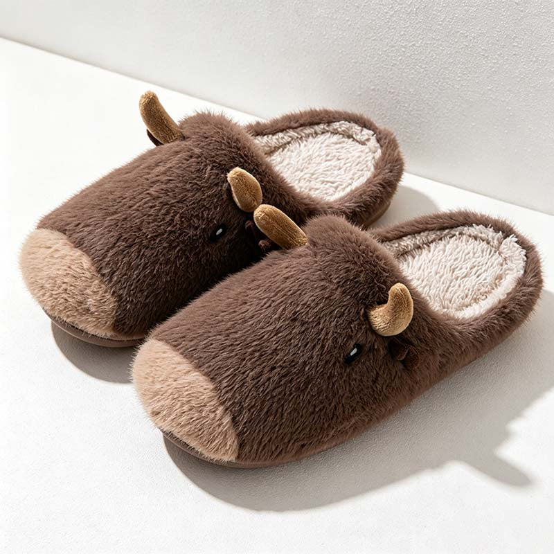 CouldNook Capybara Plush Slippers - Three Open-Back Colors Collection