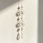 CouldNook Amethyst Crystal Suncatcher Decorative - Crescent Moon Design